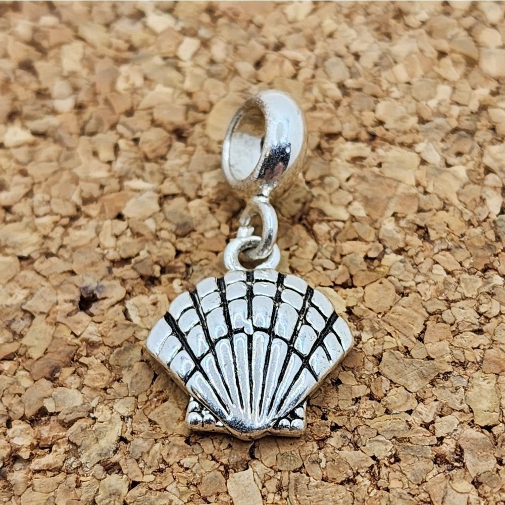 5/$21 ❤️ SILVER OCEAN BEACH SHELL CHARM FOR PANDORA BRACELETS